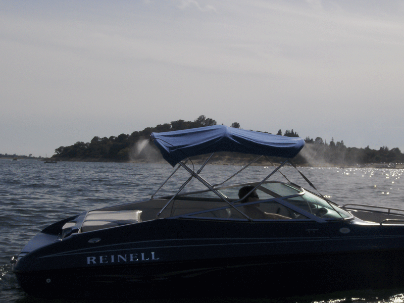 boat misting system on lake mead